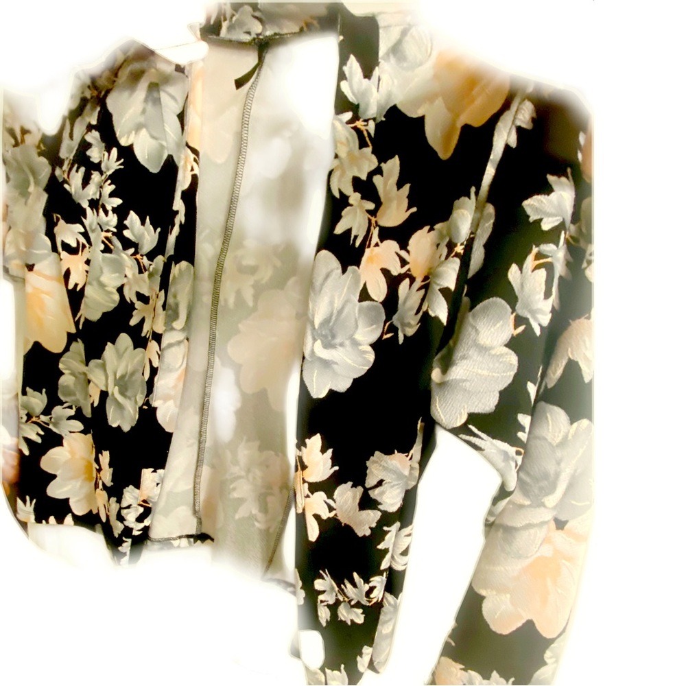 Floral Black and Rose Pantsuit